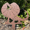 Frilled Neck Lizard Garden Stake – Australian Corten Steel