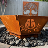 Fire Pit - Lovebirds - 3mm Corten Steel flat pack  – Australian Made