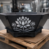 Fire Pit - Sacred Lotus - 3mm Corten Steel flat pack  – Australian Made
