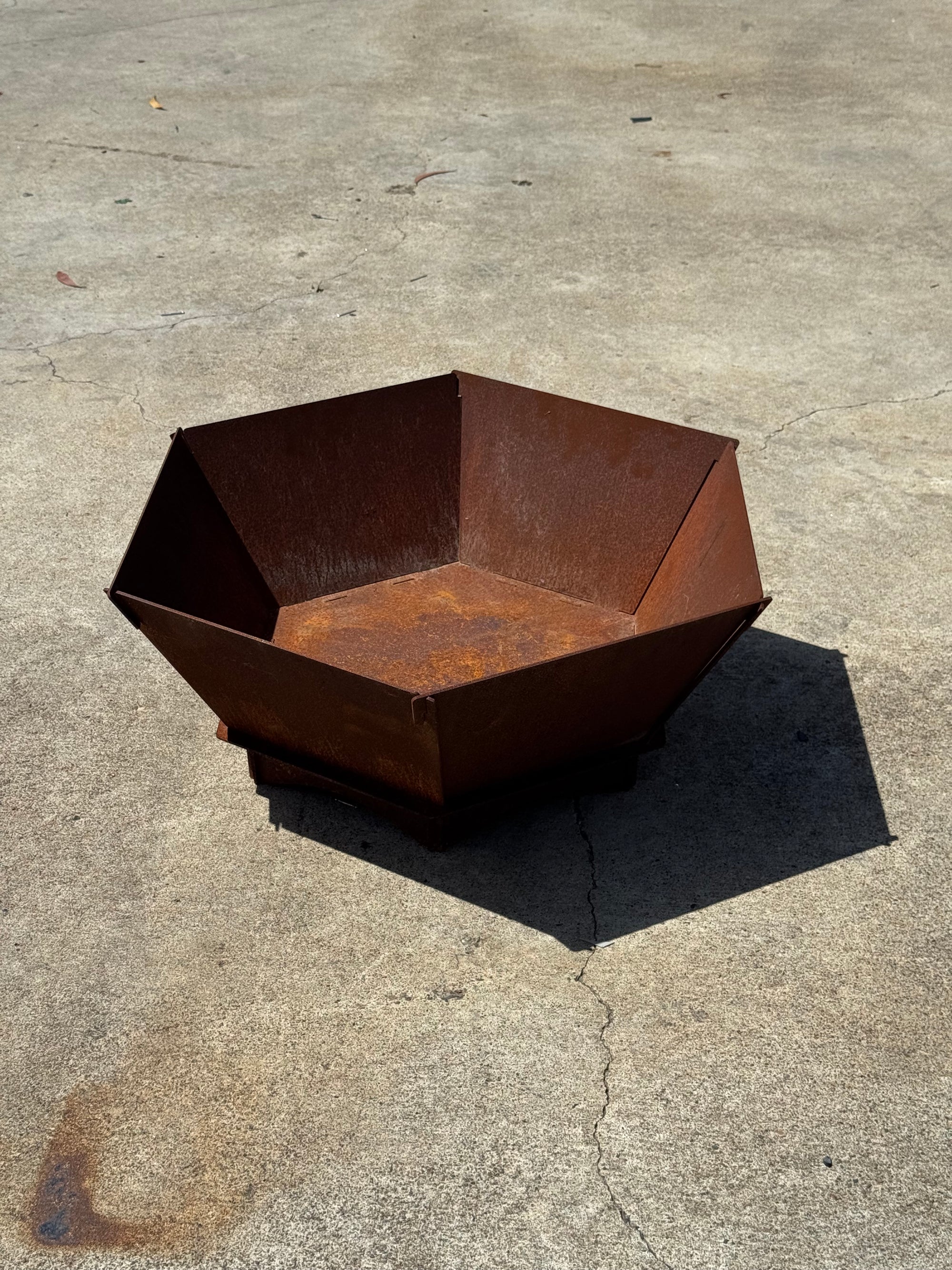 Fire Pit - Plain Side 3mm Corten Steel flat pack – Australian Made
