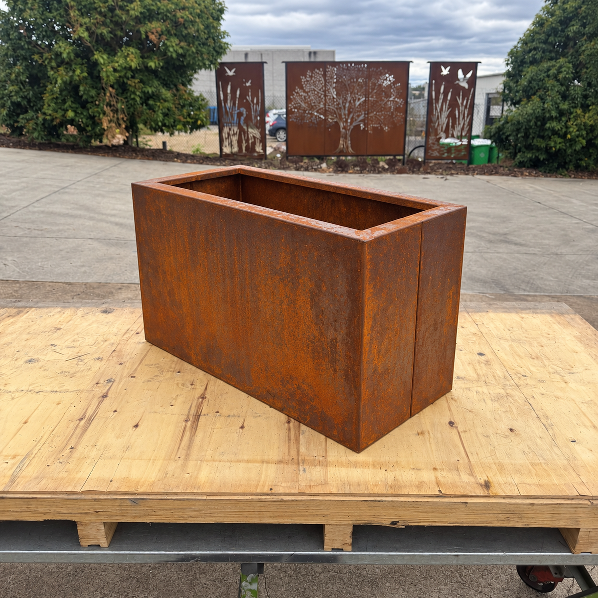 Corten Steel Planter Box – 500mm High | Australian Made