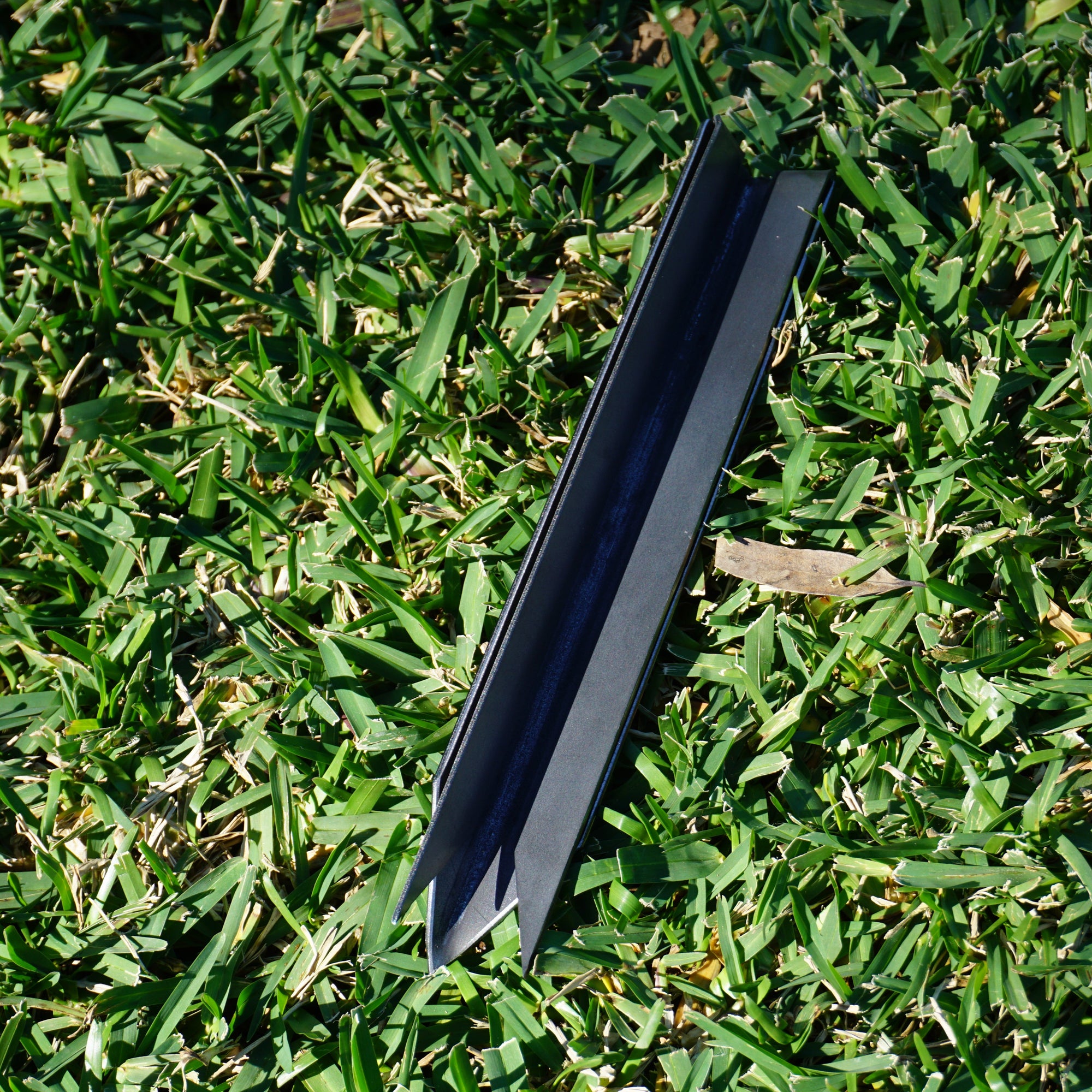 90 degree garden edging on grass