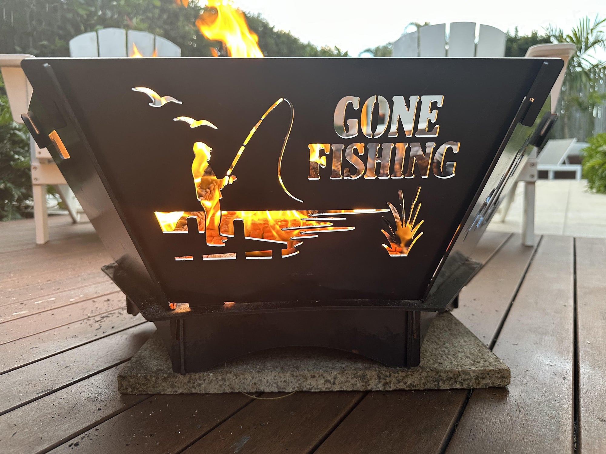 HexaFire Hexagonal Fire Pit – 3mm Corten Steel - Gone Fishing