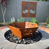 Fire Pit - Spaceman 3mm Corten Steel flat pack  – Australian Made