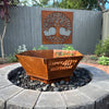Fire Pit - Happy Birthday & Custom Age 3mm Corten Steel flat pack  – Australian Made