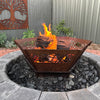 Fire Pit - Geometric 3mm Corten Steel flat pack  – Australian Made