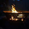 Fire Pit - Gone Fishing 3mm Corten Steel flat pack – Australian Made