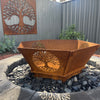 Fire Pit - Tree of Life 3mm Corten Steel flat pack  – Australian Made
