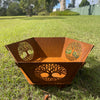 Fire Pit - Tree of Life 3mm Corten Steel flat pack  – Australian Made