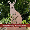 Kangaroo & Joey Garden Stake – Australian Made Corten Steel