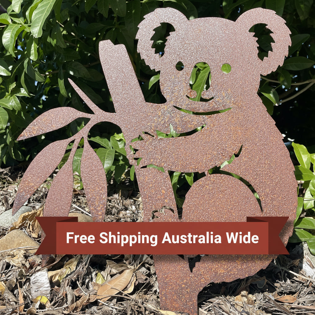 Koala Garden Stake – Australian Made Corten Steel