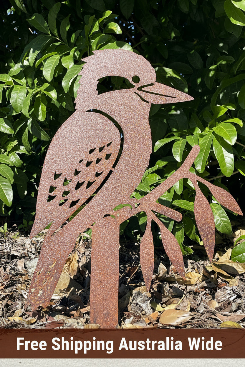 Kookaburra Garden Stake – Australian Made Corten Steel