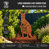 Giant Kangaroo & Joey Garden Stake – Heavy Duty 3mm Corten Steel