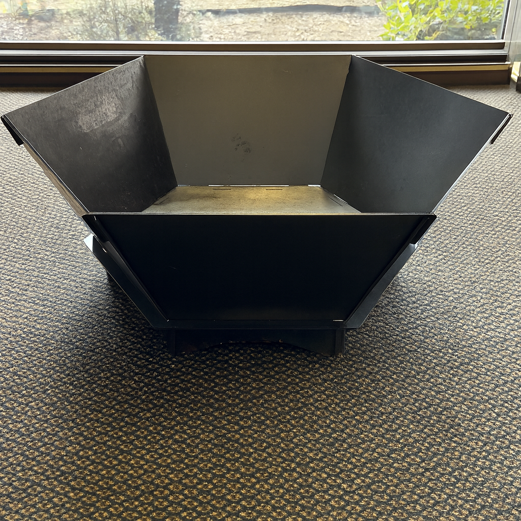 Plain all sides fire pit corten steel