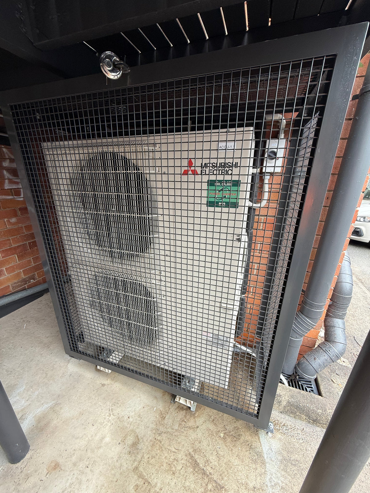 Powder-coated condenser cage by Rapid Edge QLD