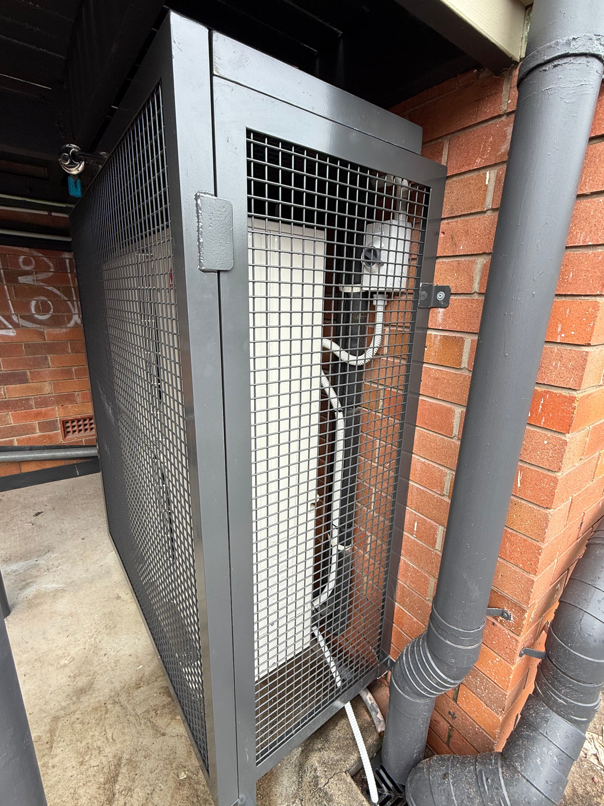 Powder-coated condenser cage detail – Rapid Edge QLD