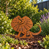 Frilled Neck Lizard Garden Stake – Australian Corten Steel