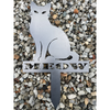 Custom Corten Steel Cat Garden Stake - Personalized Name Plaque