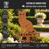Custom Corten Steel Cat Garden Stake - Personalized Name Plaque