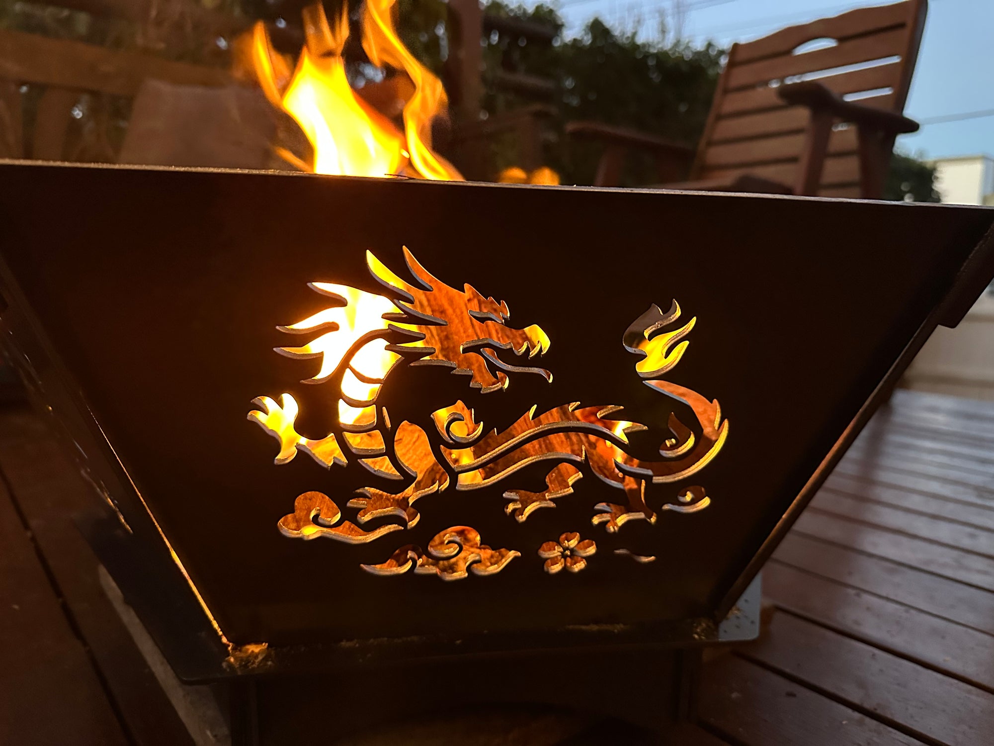 Fire Pit - Dragon 3mm Corten Steel flat pack – Australian Made