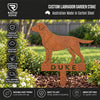 Custom Corten Steel Labrador Garden Stake - Personalized Name Plaque