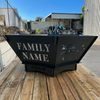 Fire Pit - Australian Flag 3mm Corten Steel flat pack  – Australian Made