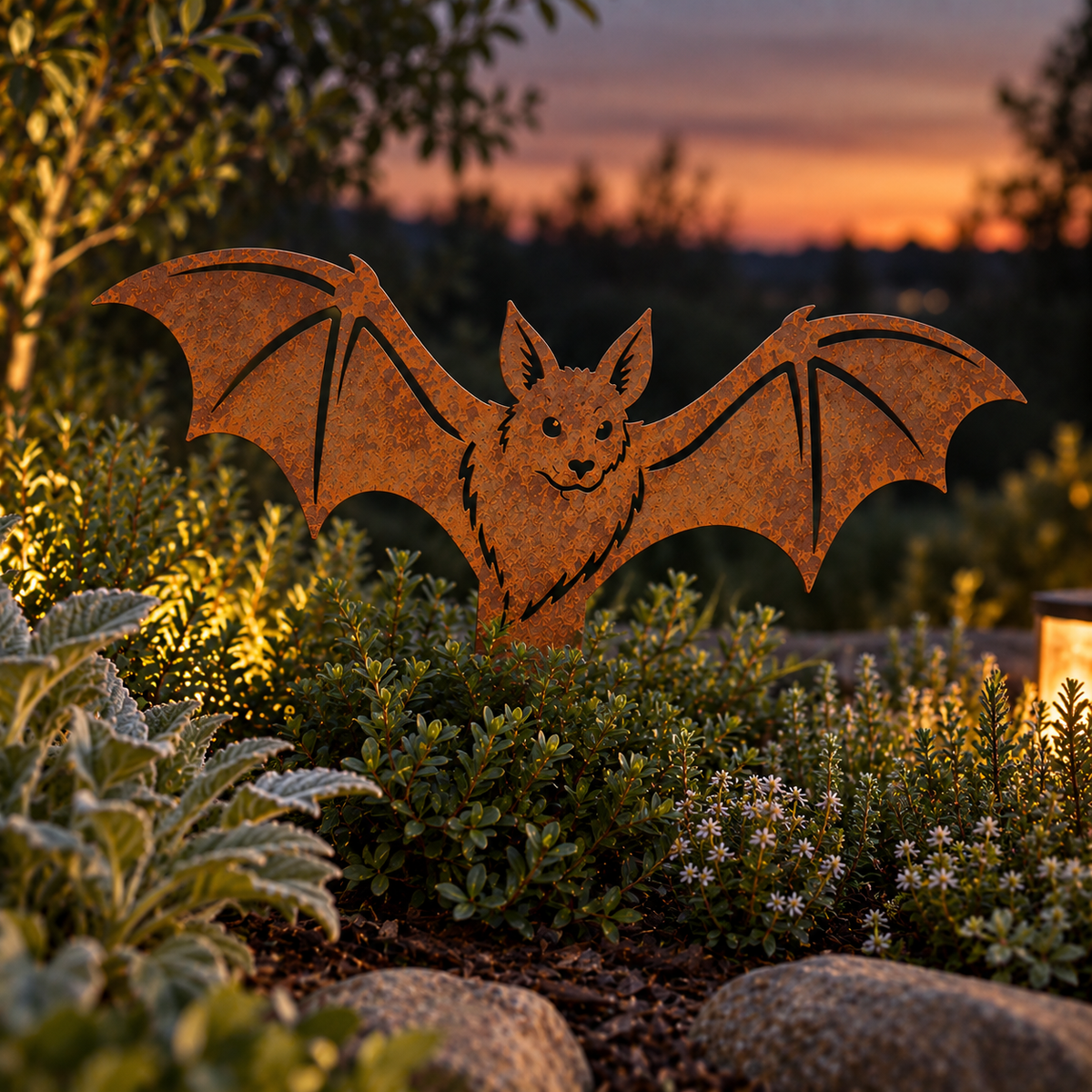 Flying Fox Garden Stake – Australian Made Corten Steel