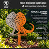 Frilled Neck Lizard Garden Stake – Australian Corten Steel