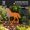 Custom Corten Steel Horse Garden Stake - Personalized Name Plaque