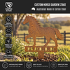Custom Corten Steel Horse Garden Stake - Personalized Name Plaque