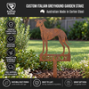 Custom Corten Steel Italian Greyhound Garden Stake - Personalized Name Plaque