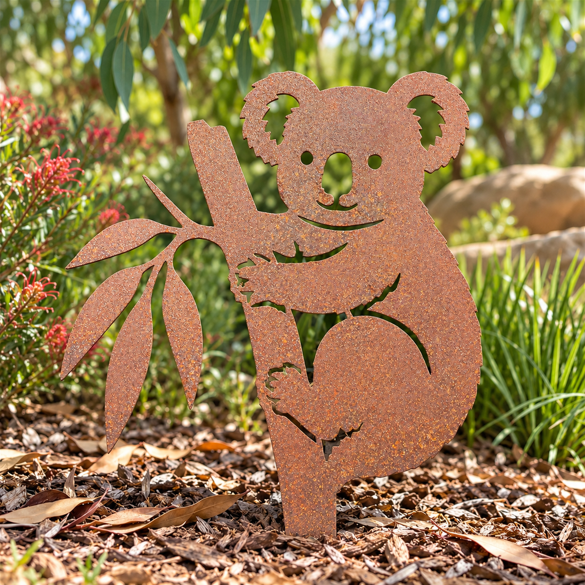 Koala Garden Stake – Australian Made Corten Steel