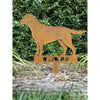 Custom Corten Steel Labrador Garden Stake - Personalized Name Plaque
