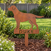 Custom Corten Steel Labrador Garden Stake - Personalized Name Plaque