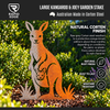 Giant Kangaroo & Joey Garden Stake – Heavy Duty 3mm Corten Steel