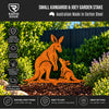 Small Kangaroo & Joey Garden Stake – Australian Made Corten Steel