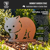 Wombat Garden Stake – Australian Made Corten Steel