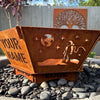 Fire Pit - Spaceman 3mm Corten Steel flat pack  – Australian Made